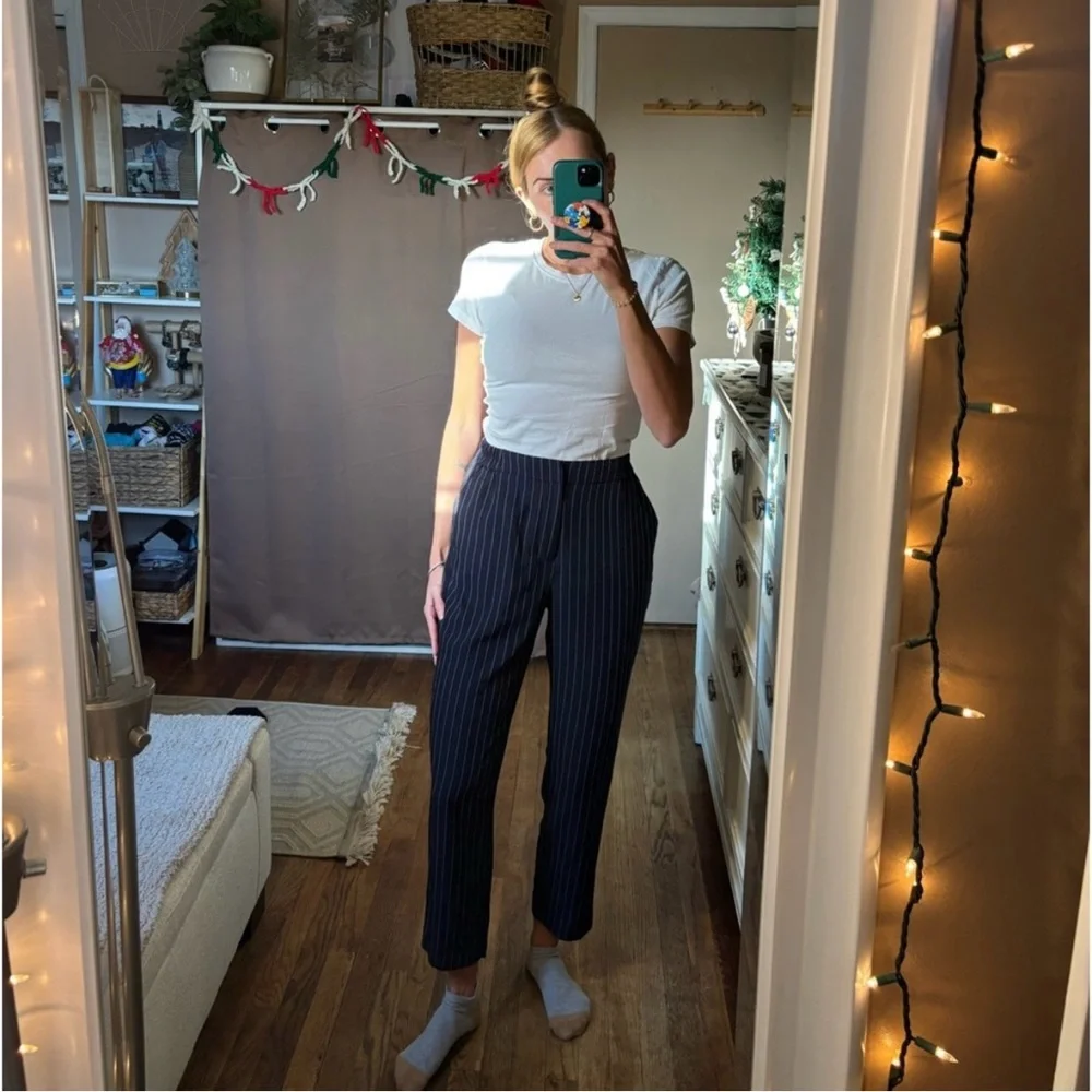 Target a new say stretch pin striped high waisted trousers - Picture 7 of 15
